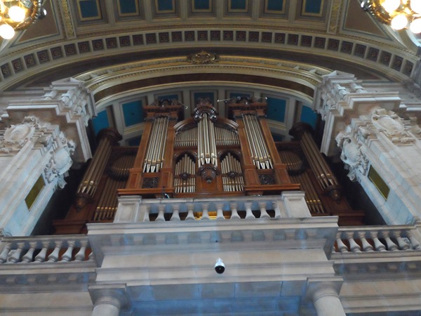 The massive organ was playing 